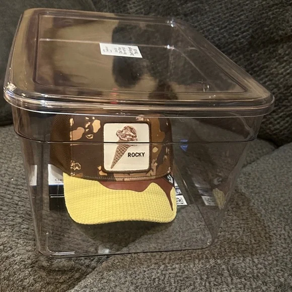 Goorin Bros Rocky A Brown and Yellow Ice Cream Trucker Hat RARE Non Animal Print